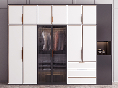 Light Luxury Wardrobe 3d model