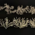 Various Types Of Flowers And Plants With Different Shapes Natural Foliage And Greenery