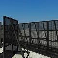 Black Metal Grid Fence Outdoor Structure With Modern Design And Open Pattern