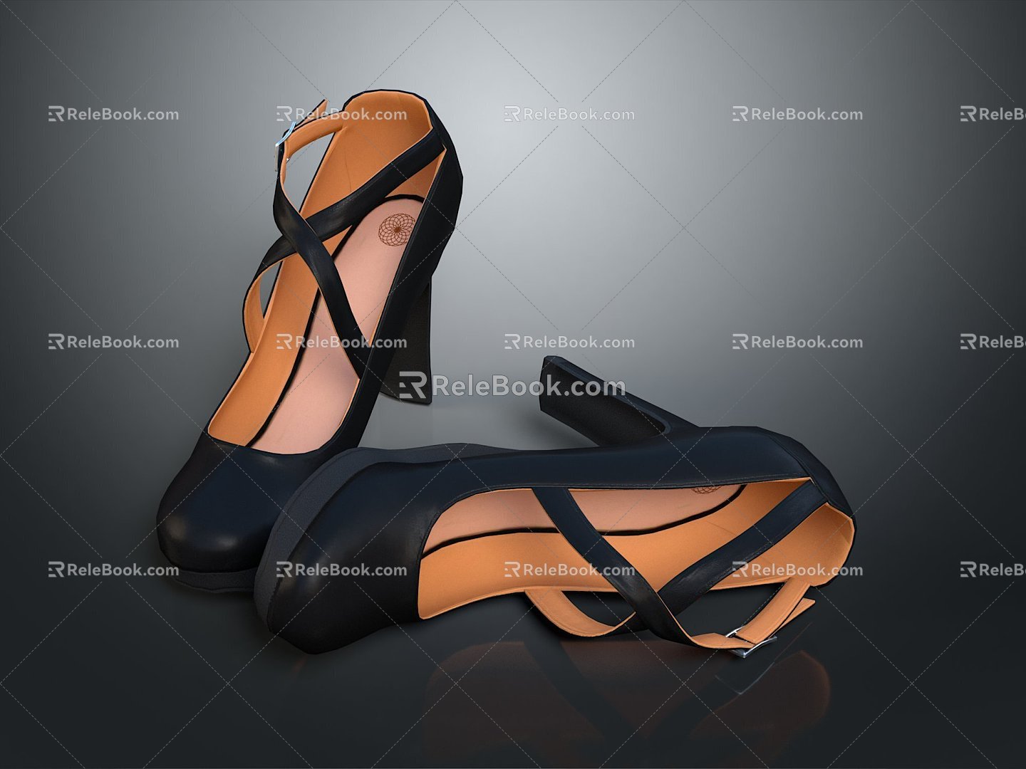 High Heels Stiletto Shoes Stiletto Heels Thick Heel Shoes Thick Heel Shoes High Heel Shoes Fashion High Heel Shoes 3d model