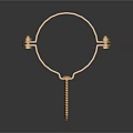 Golden Metal Clamp With Screw And Fixing Parts For Pipe Installation