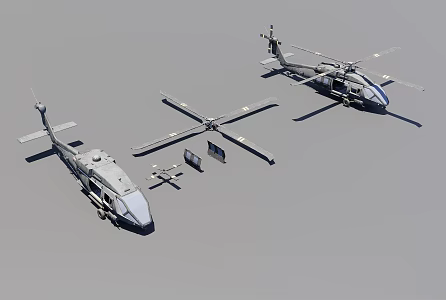 Military Helicopter 3d model