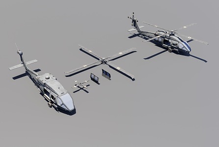 Military Helicopter 3d model