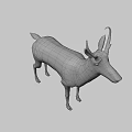 Realistic 3D Antelope Model With Brown Fur And Standing Pose 3d model