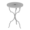 Elegant Modern Side Table With Marble Top And Gold Metal Frame Design 3d model