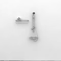 Modern Stainless Steel Bathroom Accessories With Shower Head And Towel Rack