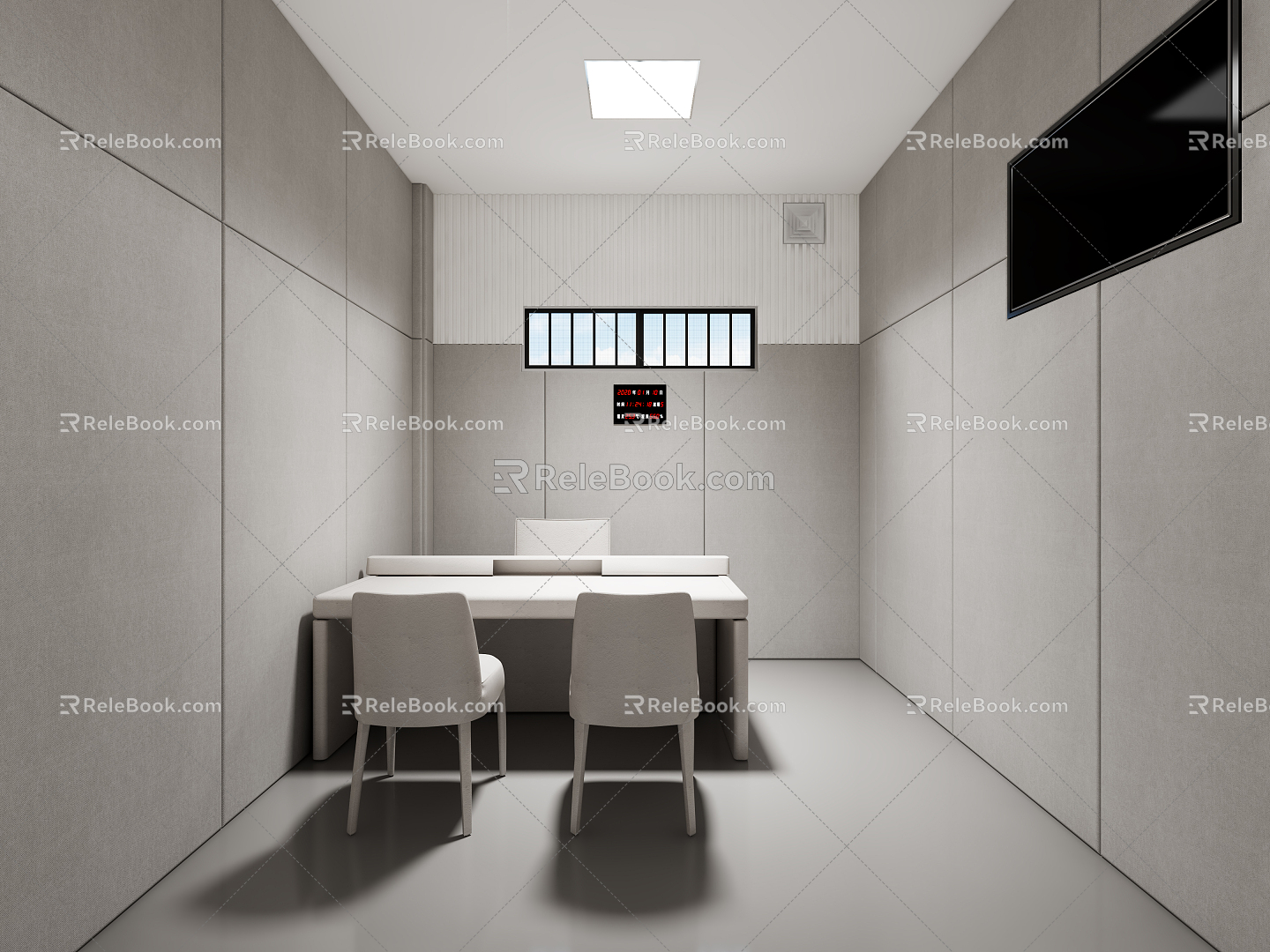 Modern Interrogation Room 3d model