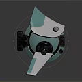 Projection Monitoring Device with Modern Teal Silver Design Tripod Base and Lens Structure