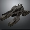 Heavy Duty Armored Military Vehicle With Tracks And Metallic Gray Exterior Design