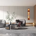 Modern leisure sofa combination 3d model