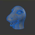 Bronze Snake Head Sculpture With Textured Skin Yellow Eyes And Open Mouth