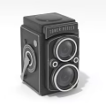 Vintage Tower Reflex Dual Lens Retro Camera With Classic Electronic Design 3d model