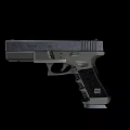 Modern Black Tactical Pistols With Textured Grip Sleek Body And Different Angles 3d model
