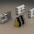 Supermarket Department Store Shelving Units With Metal Frames And Multi Tiered Racks
