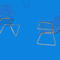 Modern Transparent Single Chair With Metal Frame For Stylish Home Decor