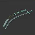 Classic Traditional Scimitar Weapon With Wooden Handle And Sharp Decorative Blade Design