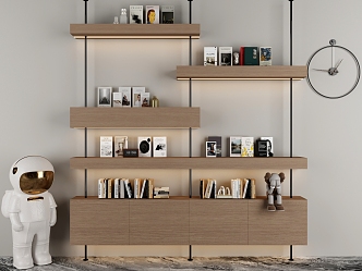 Simple Fashion Bookshelf Storage Rack 3d model