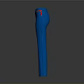 Stylish Blue Pants With Red Decorative Accents For Daily Living Use