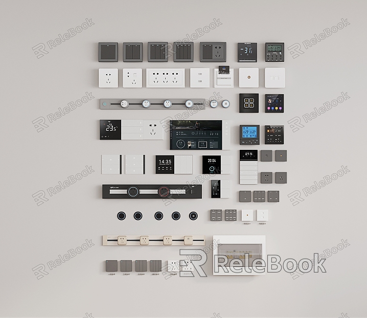 Switch socket smart socket rail socket display panel card charging air conditioner switch panel model