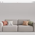 Modern double sofa 3d model