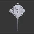 Industrial Equipment With Mechanical Arm And Top Sensor Unit On Sturdy Base