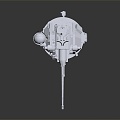 Turret turntable rail gun sci-fi tower defense 3d model