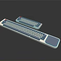 Mechanical Keyboards Pair With Ergonomic Wrist Rest And Blue Gray Keycaps For Daily Use