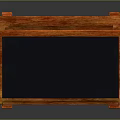 Wooden Drawing Board Stand With Black Surface And Stable X Shaped Frame For Home Use