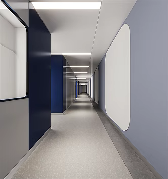 Laboratory Corridor Modern Corridor 3d model
