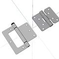 Stainless Steel Heavy Duty Door Hinges With Square Plates And Screw Holes