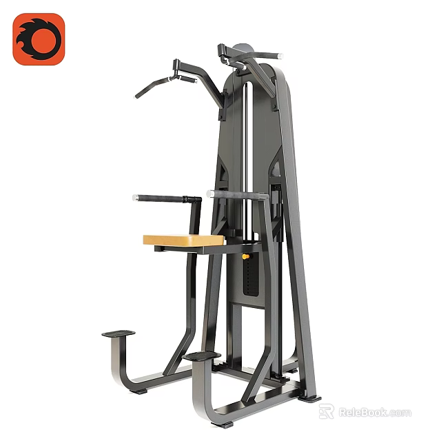 Multi functional Sports Equipment With Padded Seat Steel Frame And Adjustable Handles 3d model 