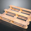Construction Wooden Pallet Design With Sturdy Wooden Slats And Support Blocks