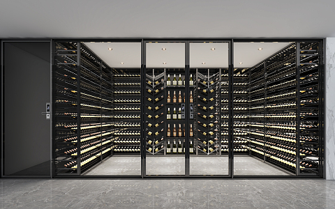 Modern Wine Cellar Wine Tasting Room Wine Cellar 3d model