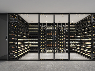 Modern Wine Cellar Wine Tasting Room Wine Cellar 3d model