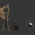 Military Grade Brown Rocket Launcher With Stand And High Explosive Missile
