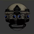 Advanced Tactical Weapon Helmet Equipped With Night Vision Binoculars Military Gear
