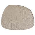 Modern Stylish Irregular Shaped Light Brown Rug With Wave Pattern Design 3d model