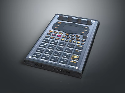 Black Office Electronic Equipment With Multiple Function Keys And Display Screen For Office Workstation 3d model