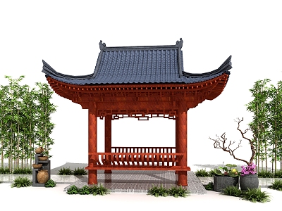 Chinese-style ancient pavilion model