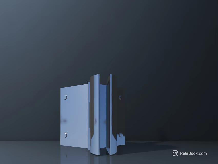 Industrial Metal Mechanical Component With Reflective Surface And Geometric Structure 3d model 