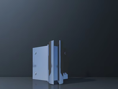 Industrial Metal Mechanical Component With Reflective Surface And Geometric Structure 3d model