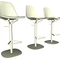 Modern Brown And Black Leather Bar Stools With Adjustable Metal Base And Sleek Design