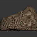 Cozy Plaid Pattern Bean Bag Chair For Modern Living Room Furniture