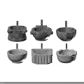 Various Shapes Of Stone Washbasins With Modern Faucets And Creative Designs