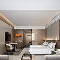 Luxury Hotel Room Standard Double Room 3d model