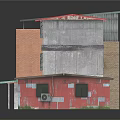 Row Of Multi Level Residential Buildings With Colorful Roofs And Vibrant Exteriors