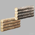 Natural Stone And Wood Materials With Rustic Texture For Home Decor Projects 3d model
