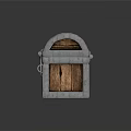 Vintage Wooden Chest With Metal Lock And Rustic Wood Surface Design