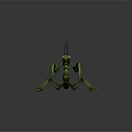 Detailed Green Praying Mantis Figure With Serrated Forelegs And Antennae