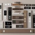 Various Elevator Button Panels With Digital Numbers And Arrow Symbols 3d model